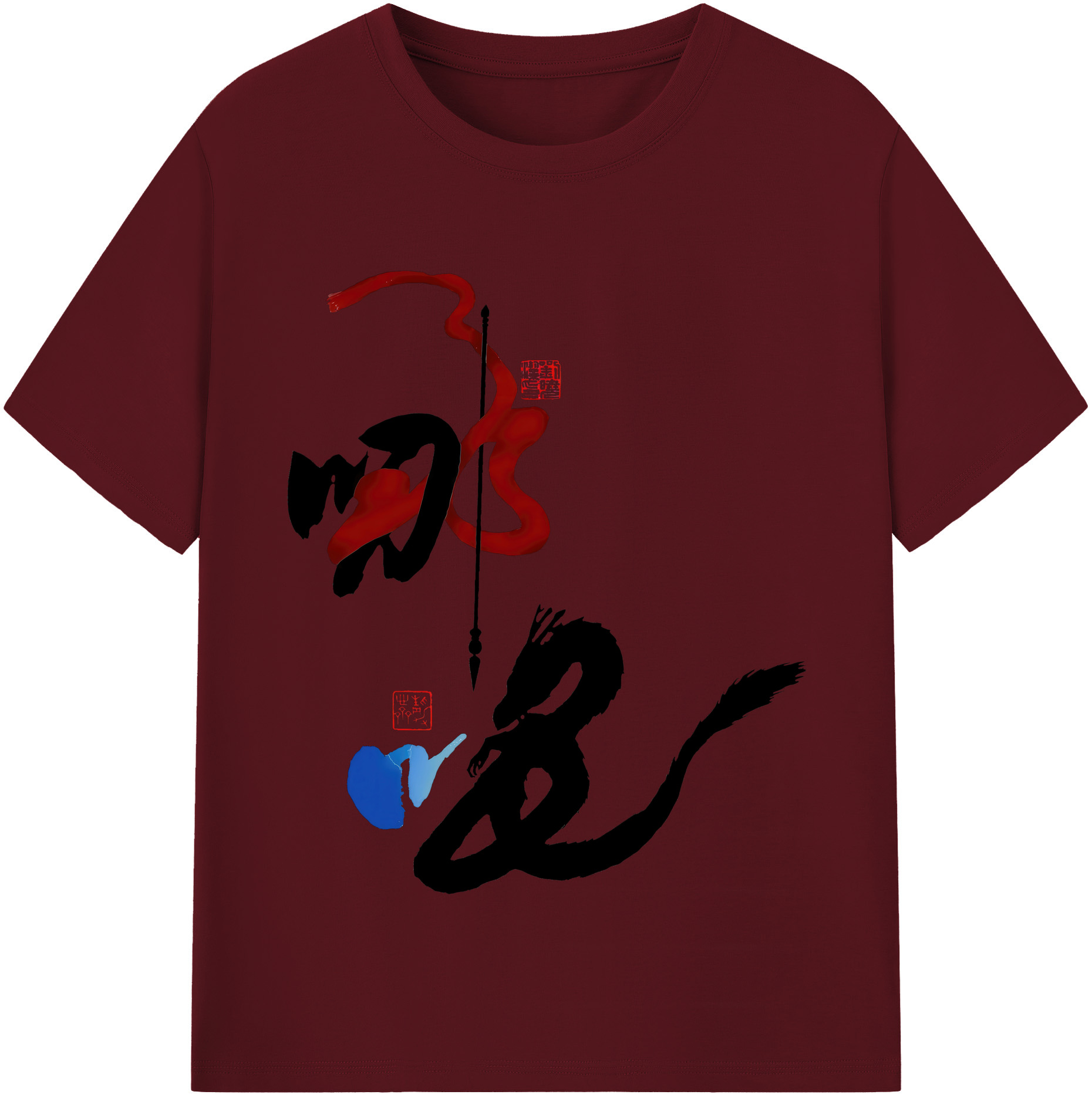 （画像用） Ne Zha 2 ナタ 魔童の大暴れ 綿100％半袖Tシャツ（フロントプリント）
